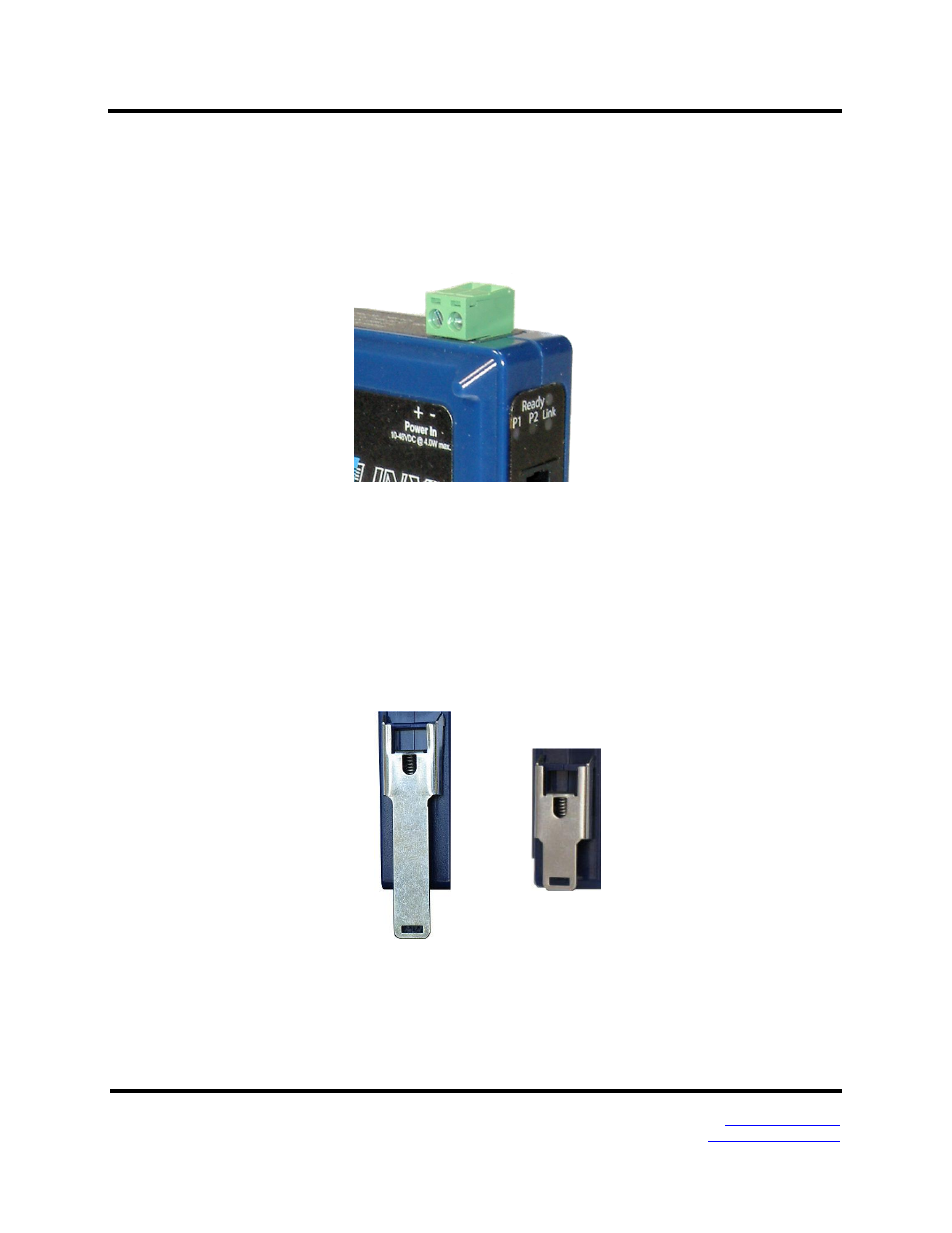 Power connector, Mounting hardware | B&B Electronics MESR900 Series - Fiber Models - Manual User Manual | Page 14 / 84