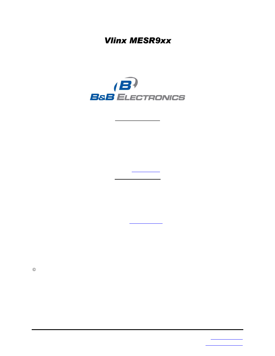 B&B Electronics MESR900 Series - Fiber Models - Manual User Manual | Page 2 / 84