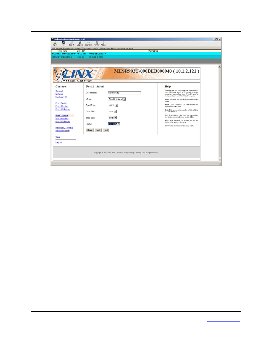 B&B Electronics MESR900 Series - Fiber Models - Manual User Manual | Page 60 / 84