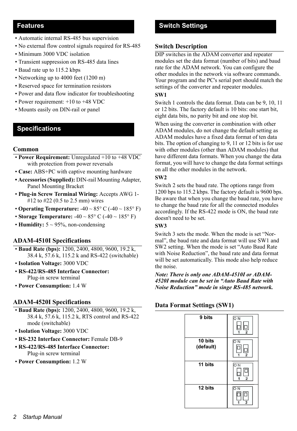 B&B Electronics ADAM-4520I - Manual User Manual | Page 2 / 5