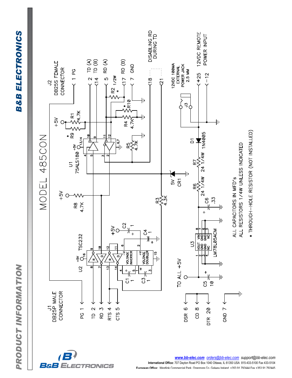 B&B Electronics 485CON - Datasheet User Manual | Page 2 / 2
