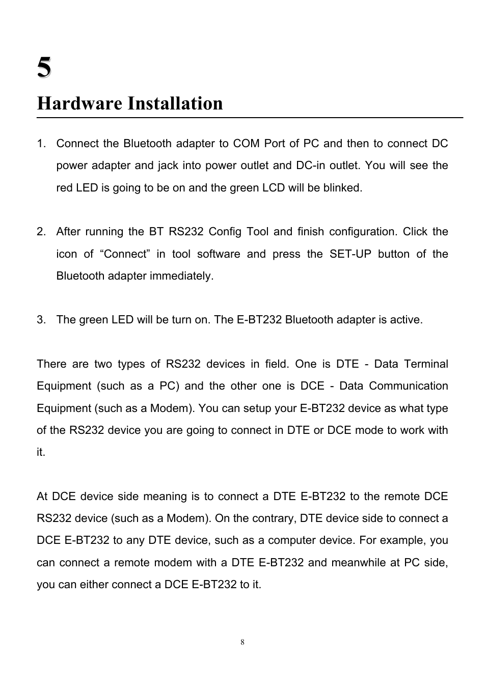 Hardware installation | B&B Electronics SS-BLT-100PR - Manual User Manual | Page 9 / 15