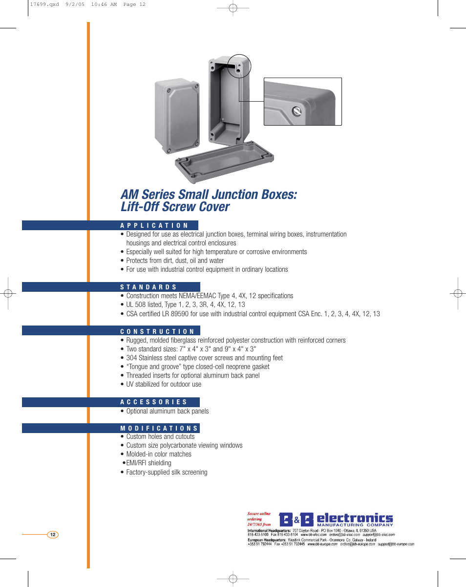 B&B Electronics AM943 - Datasheet User Manual | 2 pages