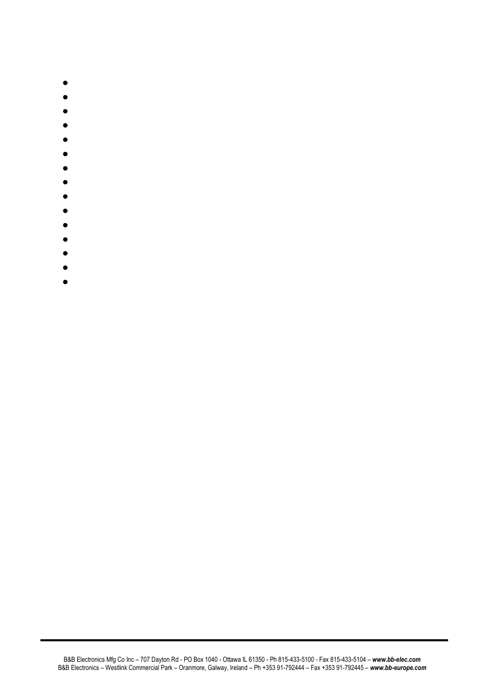 Esw105/108, Features | B&B Electronics ESW108 Series - Quick Start Guide User Manual | Page 8 / 21