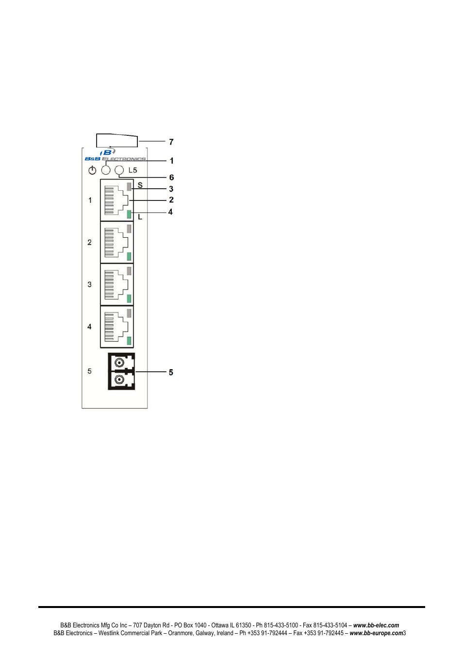 Esw105/108, Verview, Front panel | B&B Electronics ESW108 Series - Quick Start Guide User Manual | Page 9 / 21