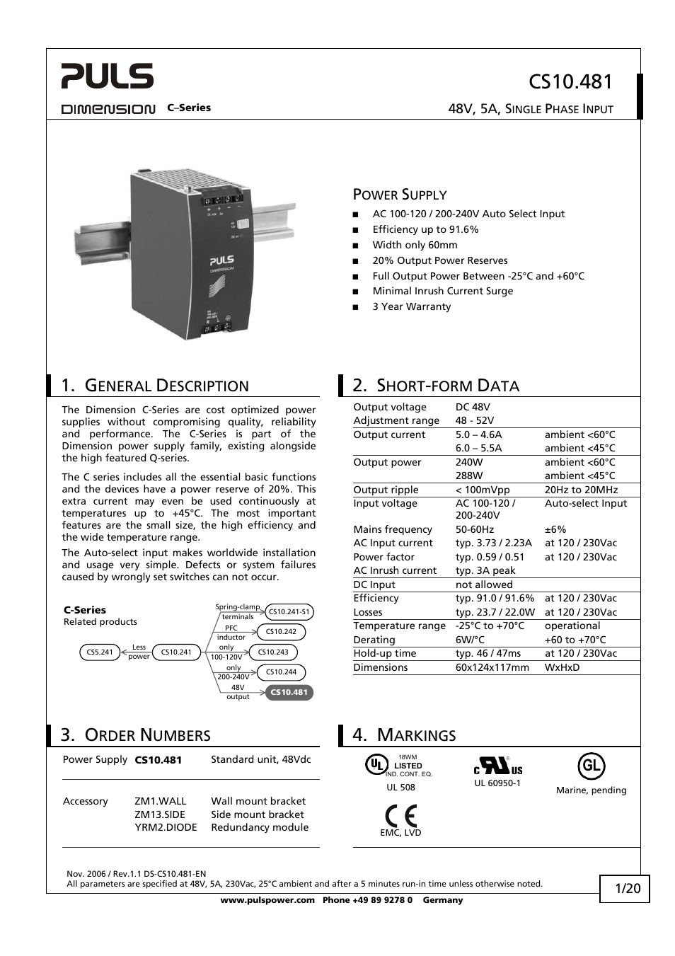 B&B Electronics NTPS-48-5 - Datasheet User Manual | 20 pages