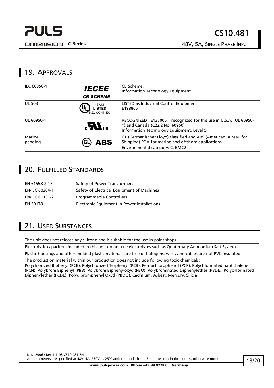Iecee, Pprovals, Ulfilled | Tandards, Ubstances | B&B Electronics NTPS-48-5 - Datasheet User Manual | Page 13 / 20