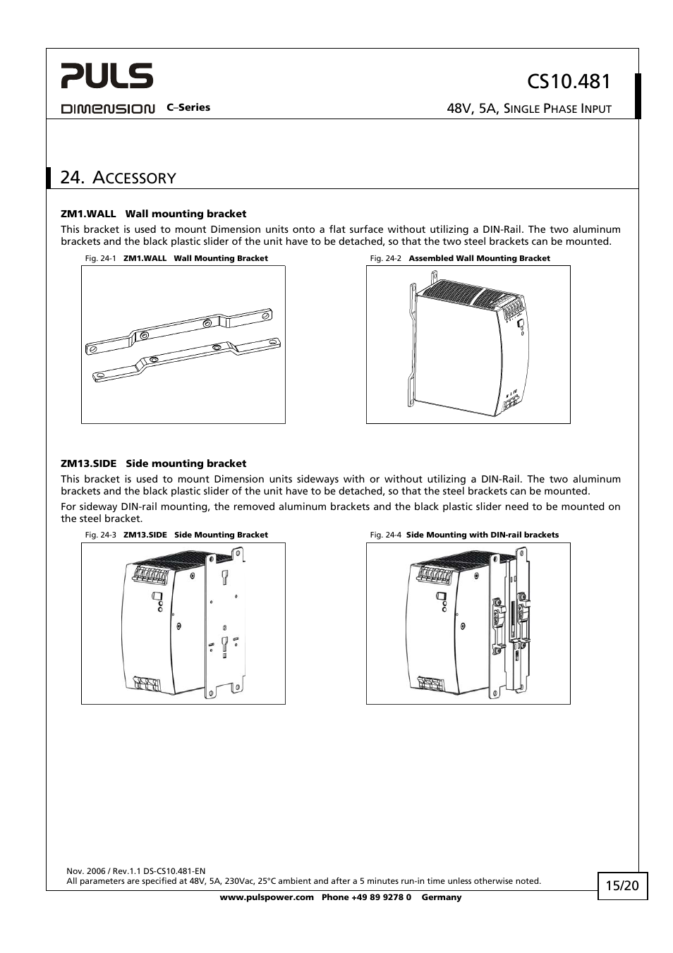 Ccessory, 48v, 5a, s | B&B Electronics NTPS-48-5 - Datasheet User Manual | Page 15 / 20