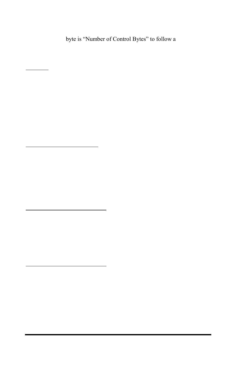 Formatting the control bytes | B&B Electronics HDV100A3 - Manual User Manual | Page 7 / 31