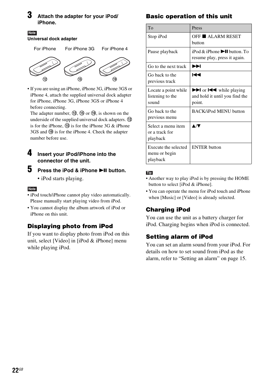 Sony ICF-CL75IP User Manual | Page 22 / 32