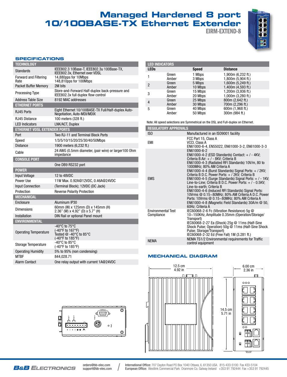 Eirm-extend-8 | B&B Electronics EIRM-EXTEND-8 - Datasheet User Manual | Page 2 / 2