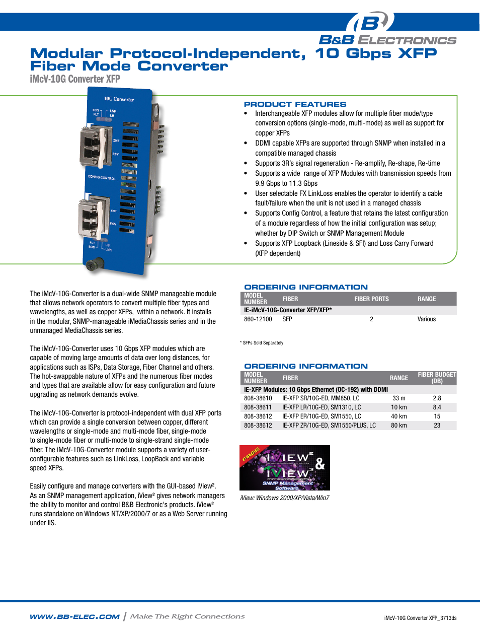 B&B Electronics 808-38610-11-12-13 - Datasheet User Manual | 2 pages