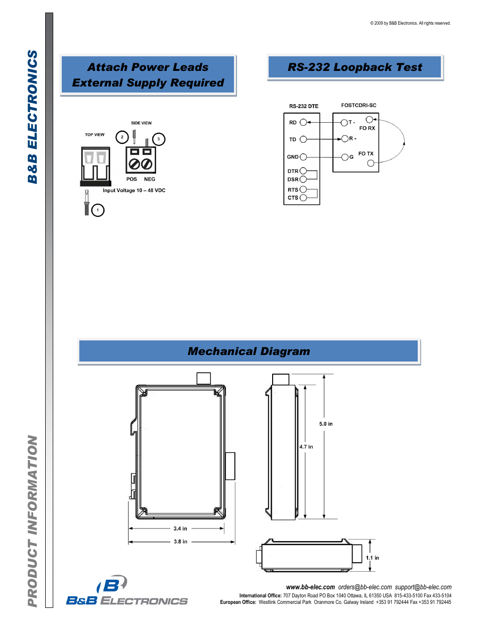 B&B Electronics FOSTCDRI-ST - Quick Start Guide User Manual | Page 4 / 4