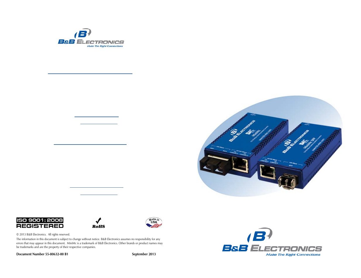 B&B Electronics 855-10619--57 - Manual User Manual | 4 pages