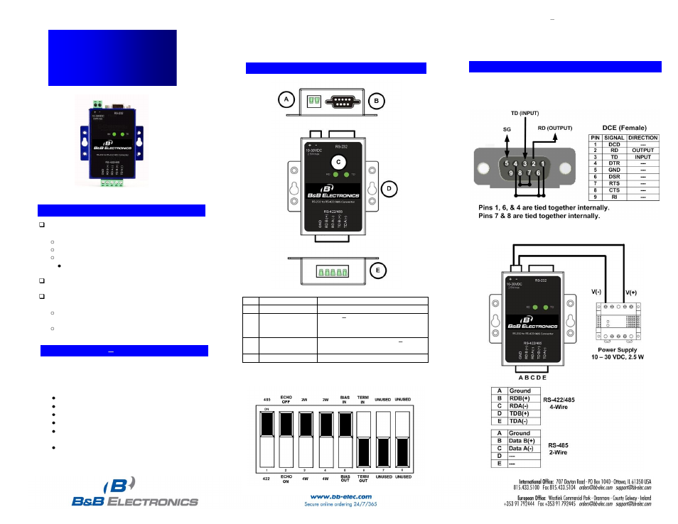 B&B Electronics SCP311T-DFTB3 - Quick Start Guide User Manual | 2 pages