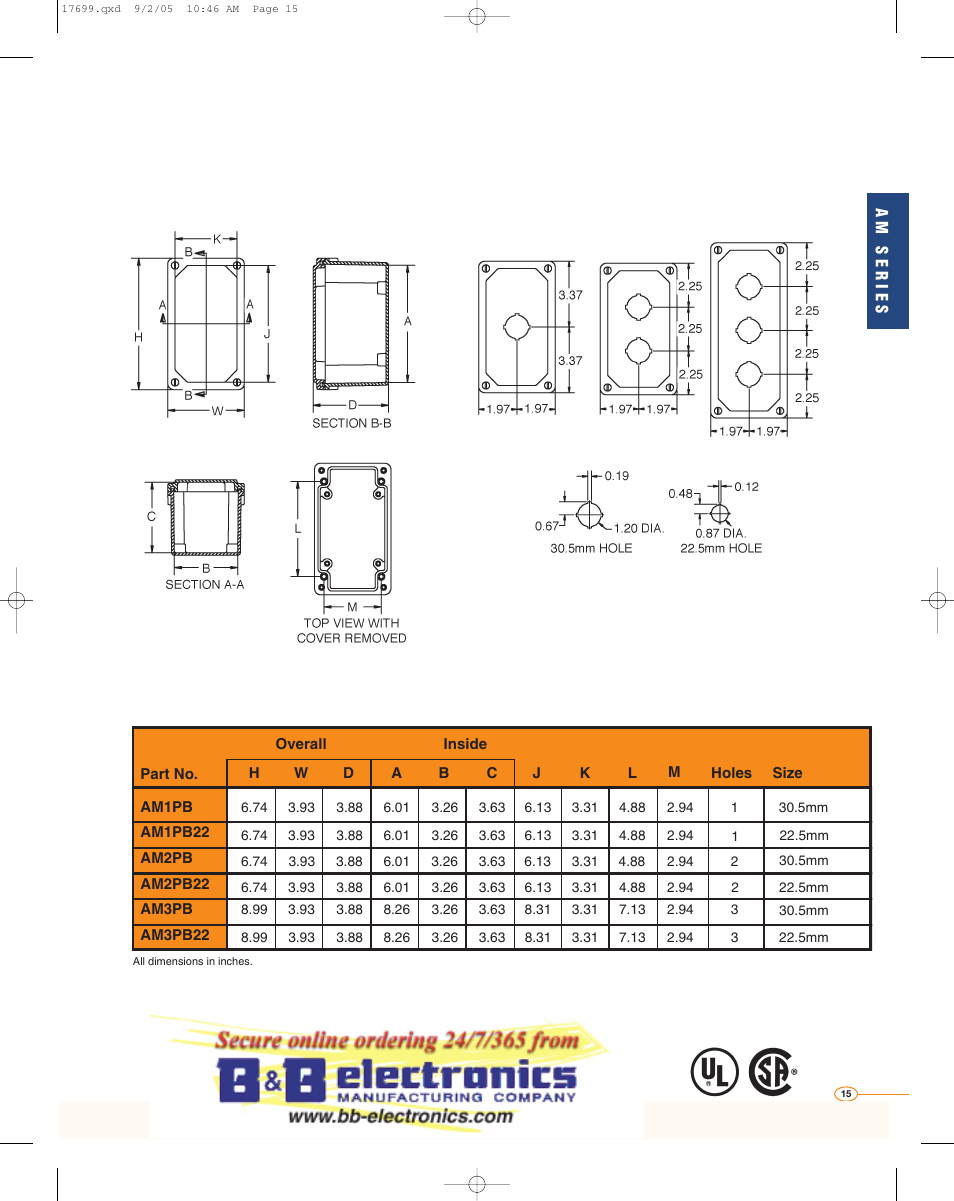 B&B Electronics AM3PB22 - Datasheet User Manual | Page 2 / 6
