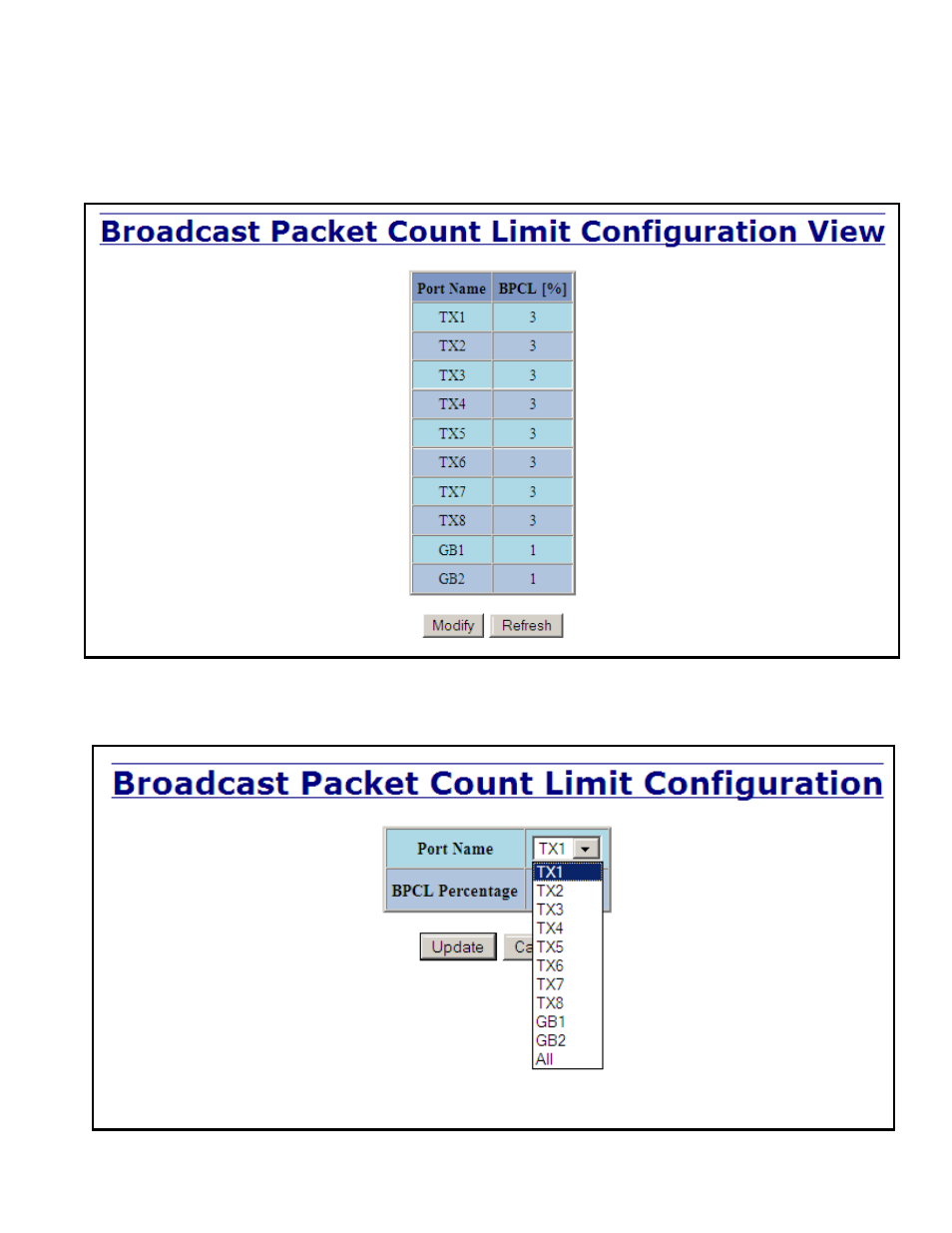 Bpcl – broadcast packet count limit configuration | B&B Electronics 7010TX - Manual User Manual | Page 102 / 153