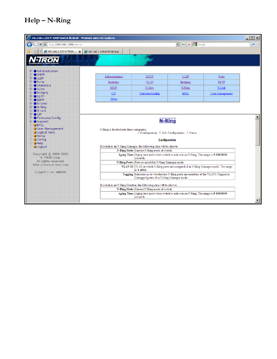 Help – n-ring | B&B Electronics 7010TX - Manual User Manual | Page 120 / 153