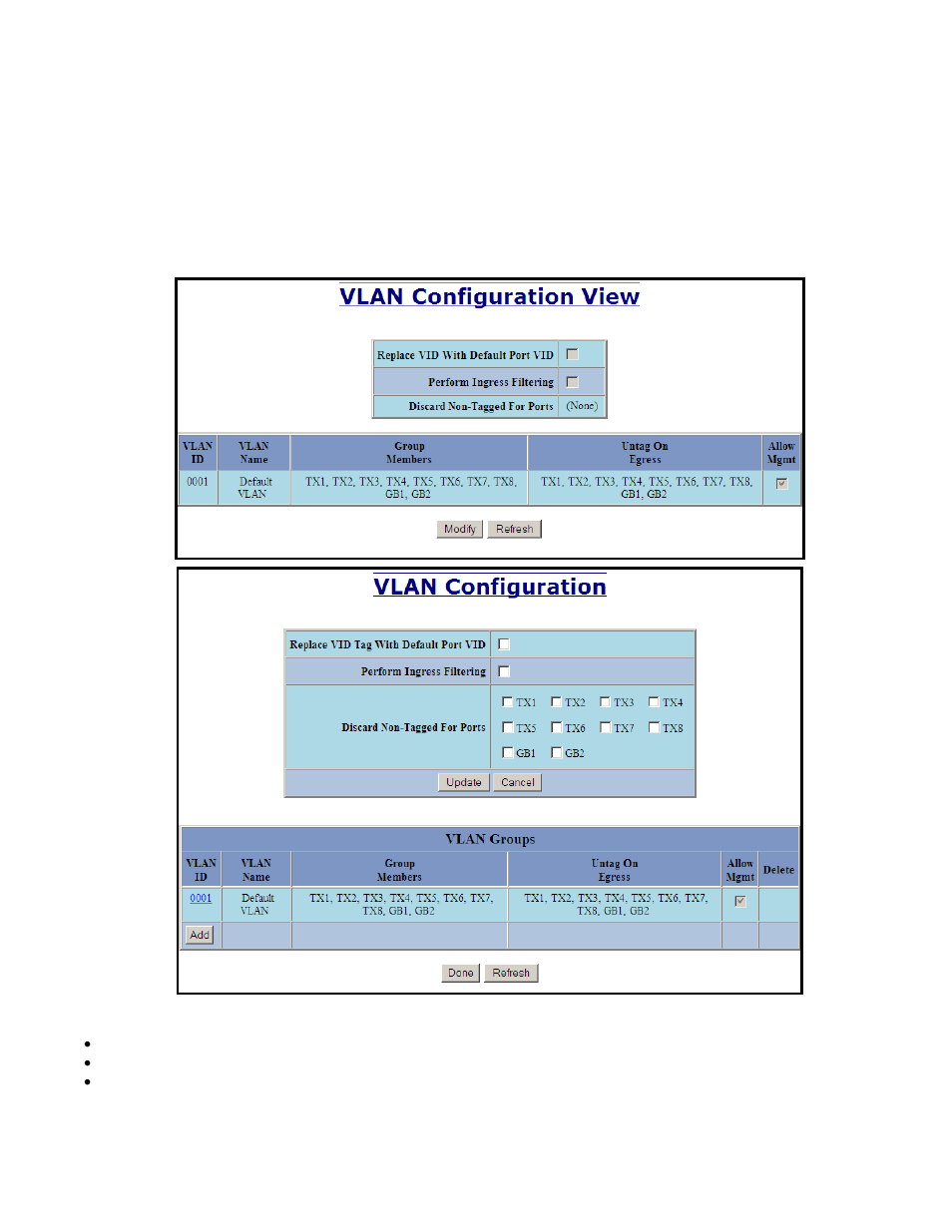 Vlan – configuration | B&B Electronics 7010TX - Manual User Manual | Page 58 / 153