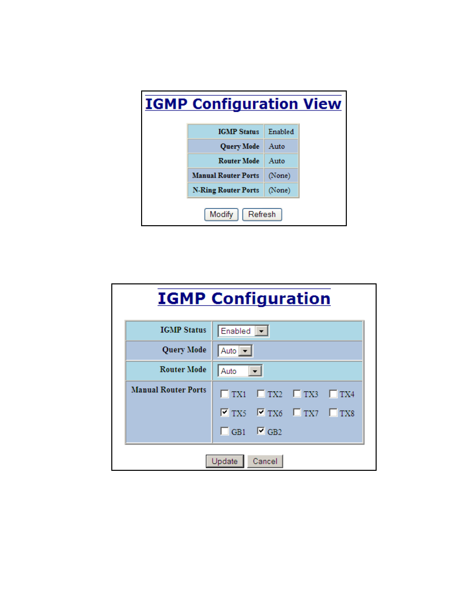 Igmp – configuration | B&B Electronics 7010TX - Manual User Manual | Page 71 / 153