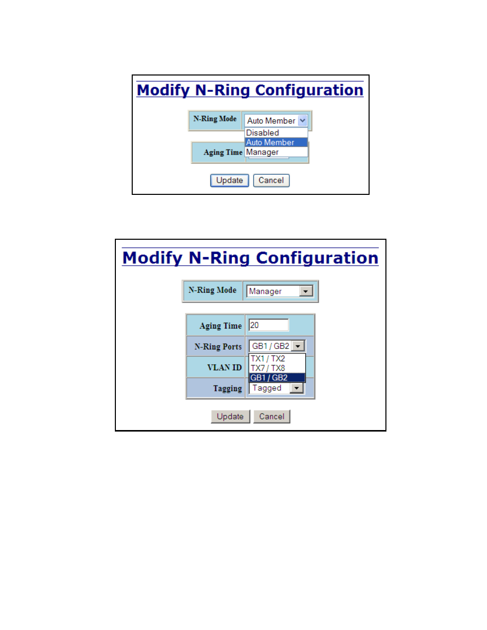 N-ring – configuration, continued | B&B Electronics 7010TX - Manual User Manual | Page 81 / 153