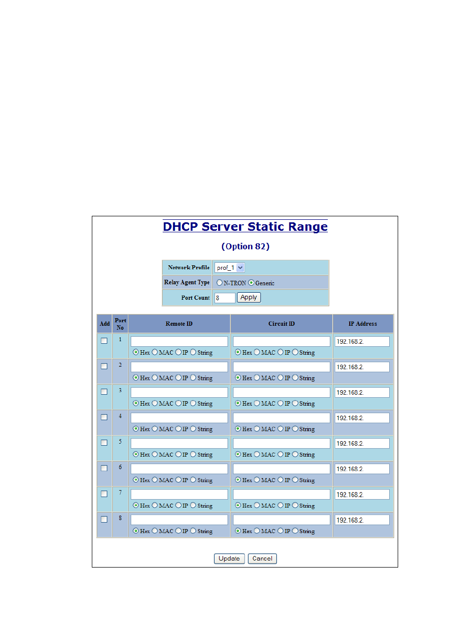Dhcp – server – setup ip maps, continued | B&B Electronics 7018TX - Manual User Manual | Page 34 / 138