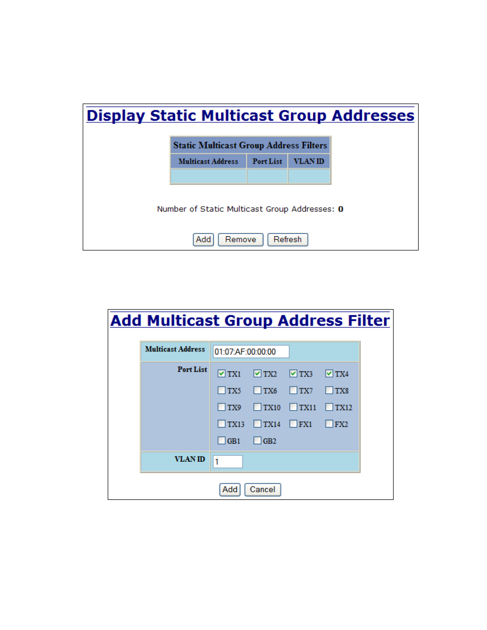 Bridging – multicast addresses | B&B Electronics 7018TX - Manual User Manual | Page 53 / 138