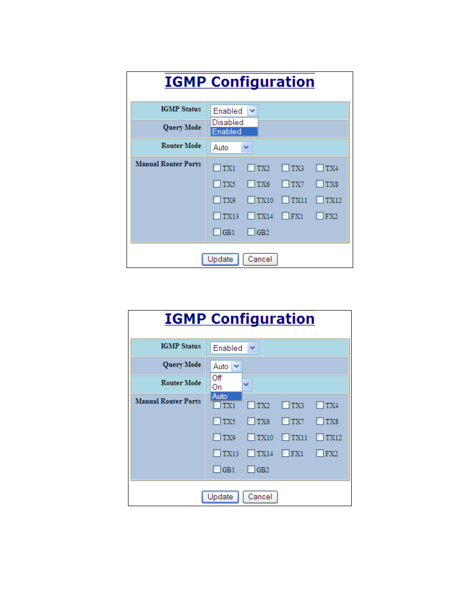 Igmp – configuration, continued | B&B Electronics 7018TX - Manual User Manual | Page 62 / 138