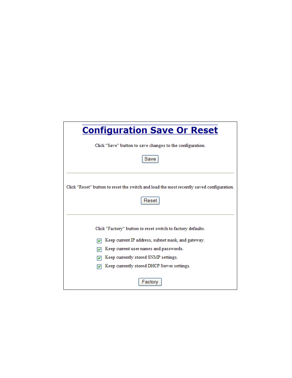 Configuration – save or reset | B&B Electronics 7018TX - Manual User Manual | Page 96 / 138