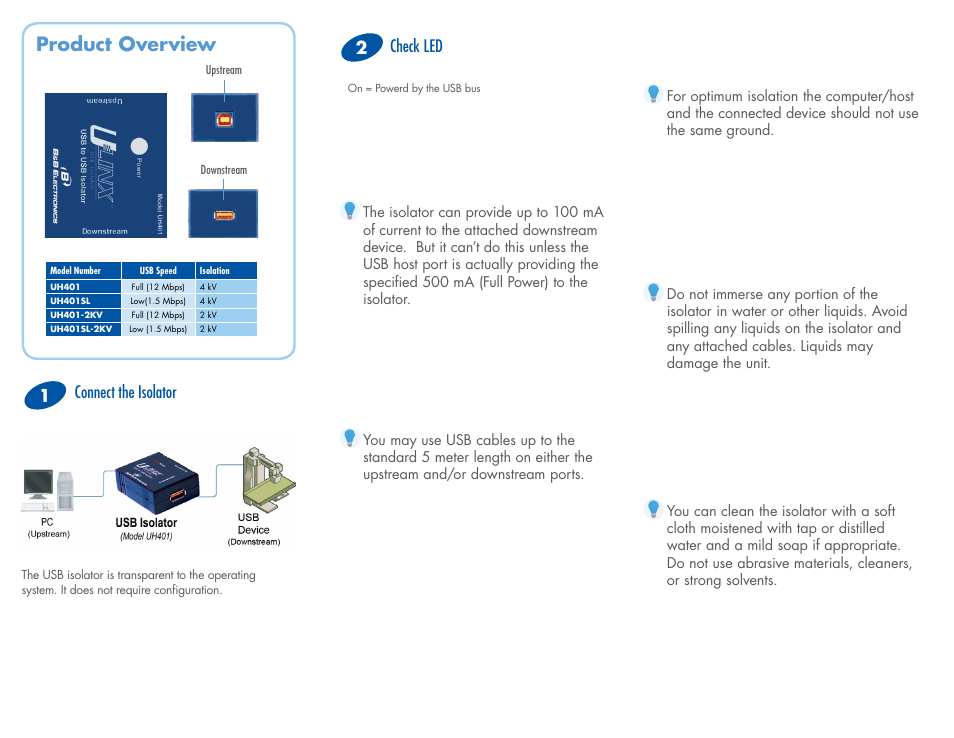 B&B Electronics UH401SL_2KV - Quick Start Guide User Manual | 2 pages