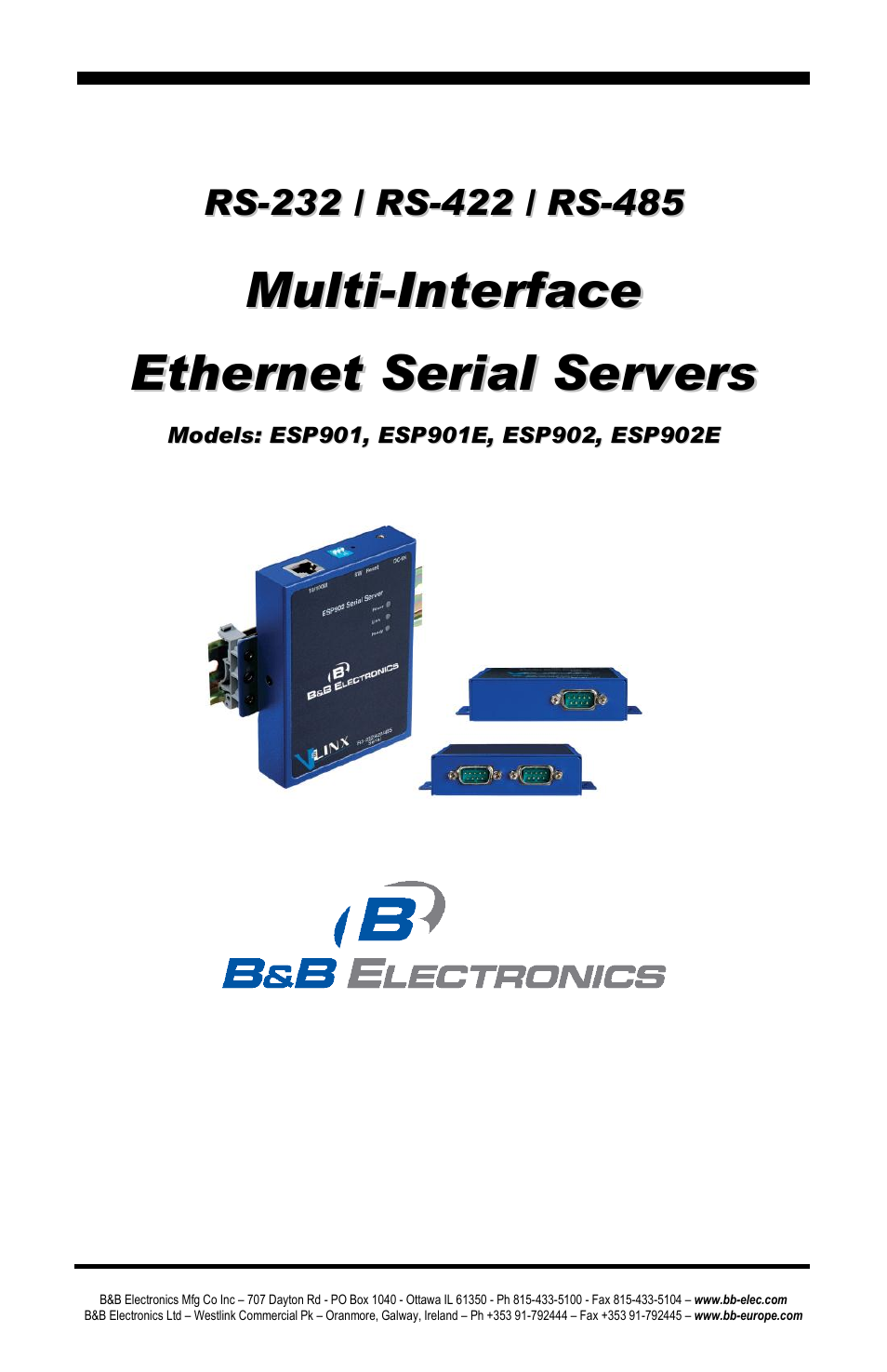 B&B Electronics ESP902 - Manual User Manual | 91 pages