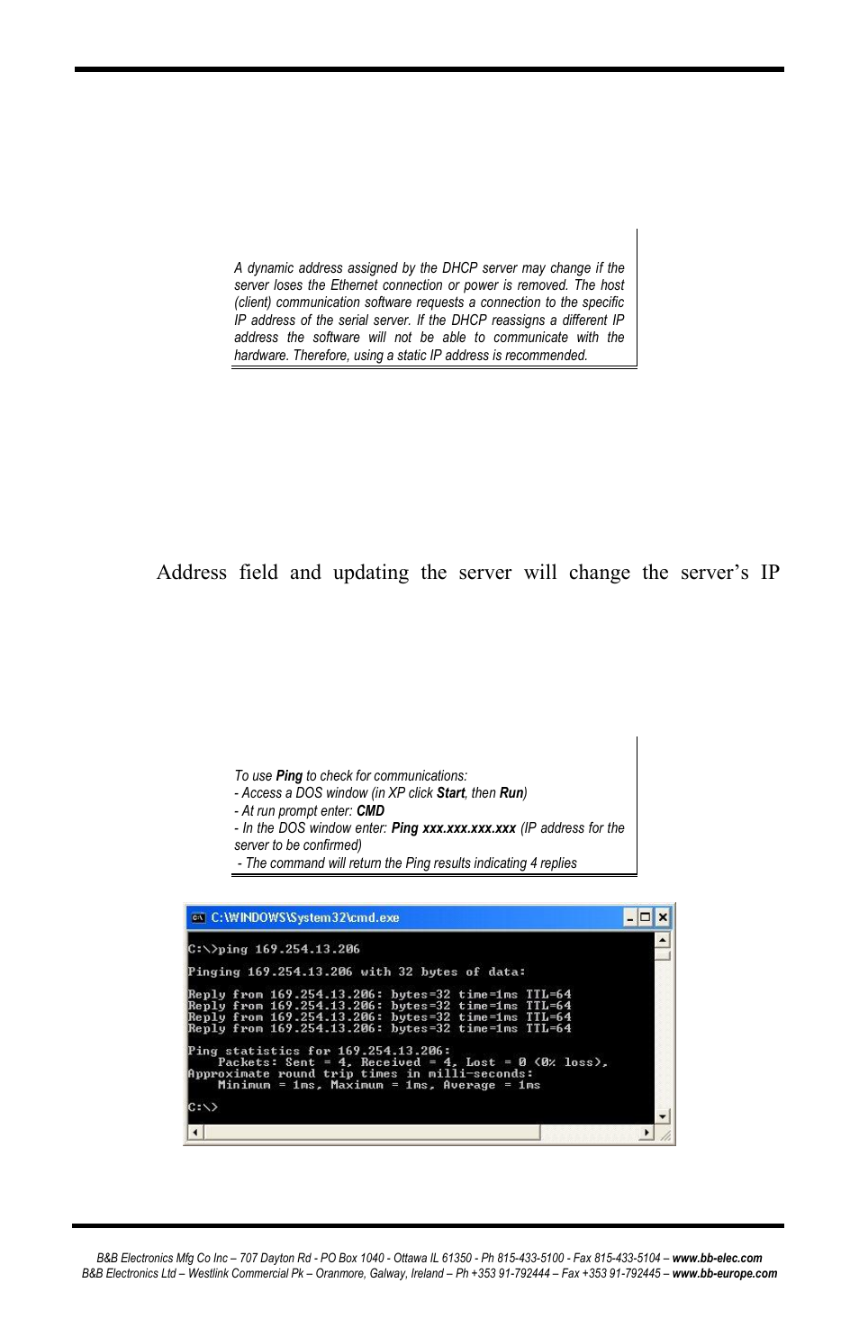 Ip address | B&B Electronics ESP902 - Manual User Manual | Page 41 / 91