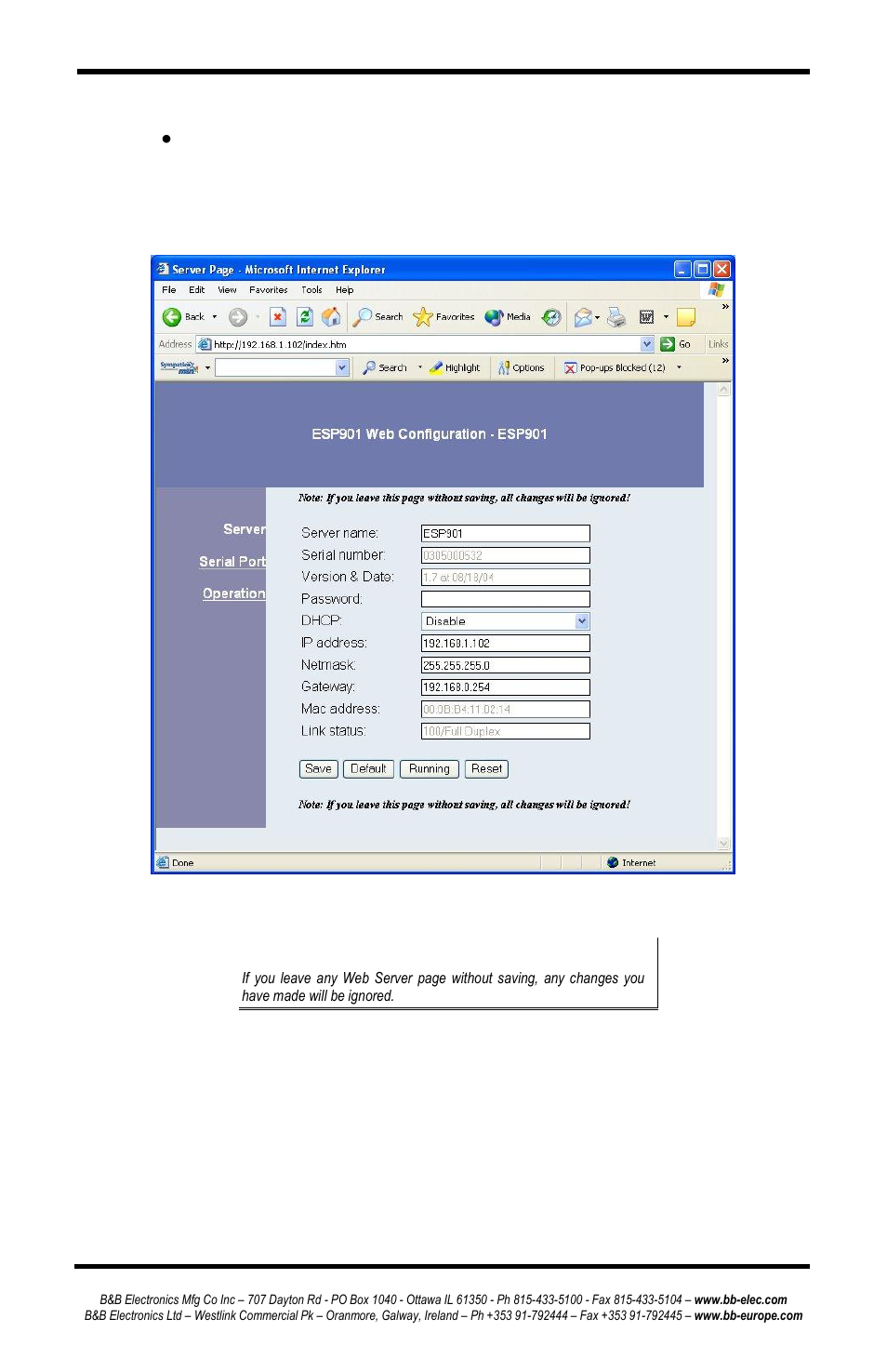 B&B Electronics ESP902 - Manual User Manual | Page 49 / 91