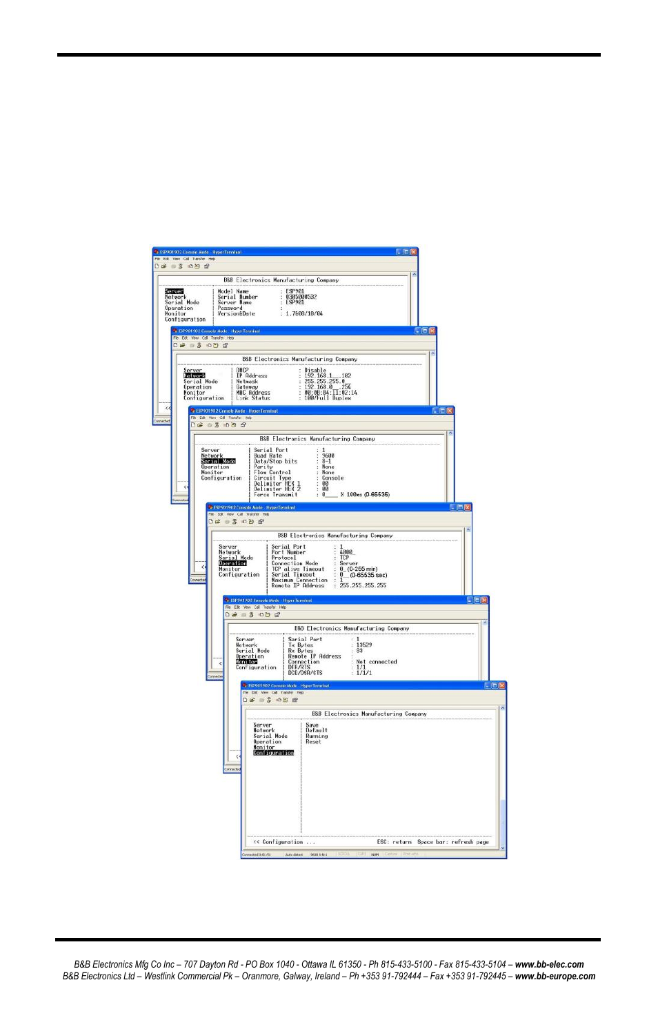 Navigating the configuration menus | B&B Electronics ESP902 - Manual User Manual | Page 64 / 91
