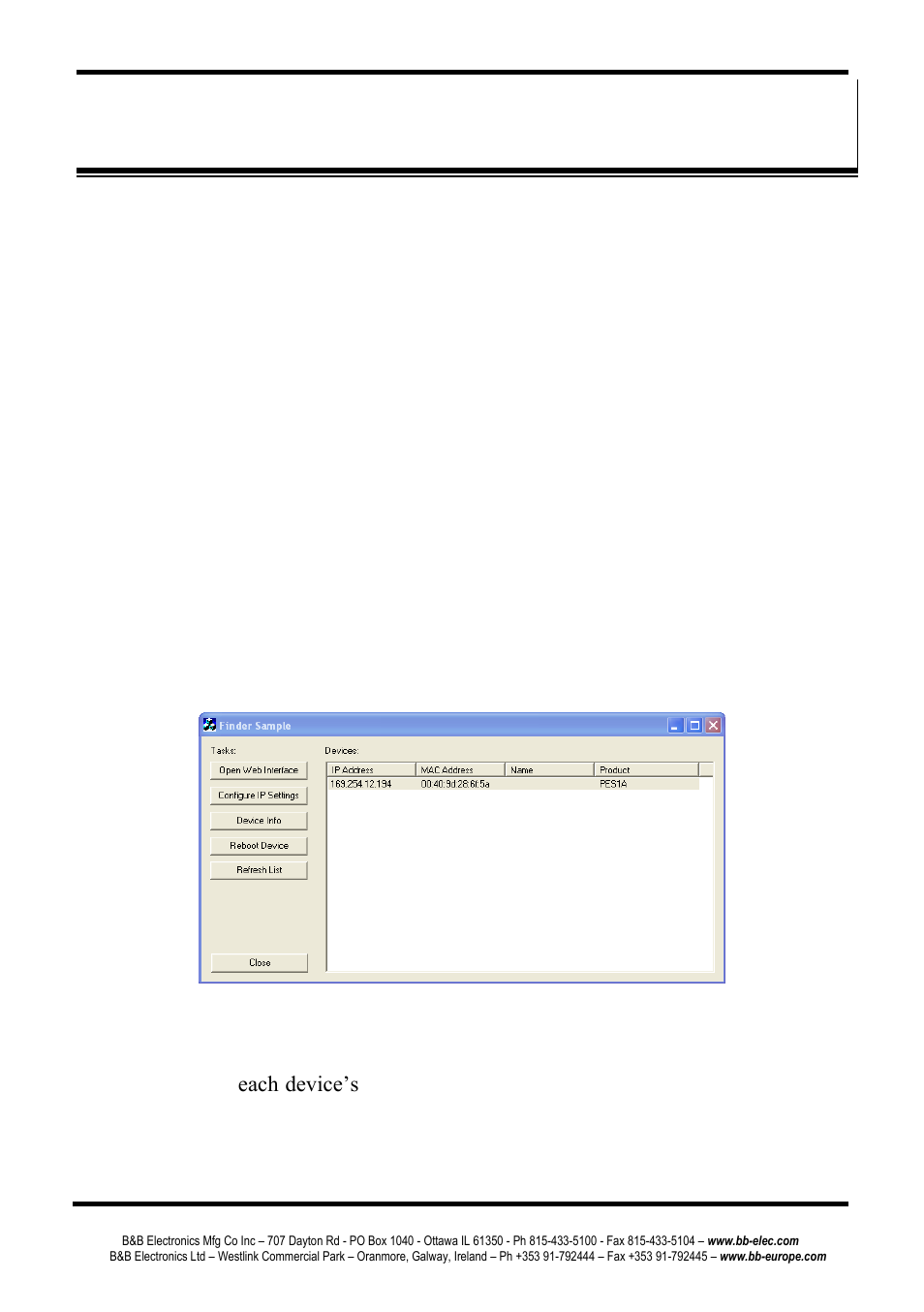 Chapter 4: configuring the ip address, Sing the, Iscovery | Oftware, Using the discovery software | B&B Electronics PESV1A - Manual User Manual | Page 23 / 60