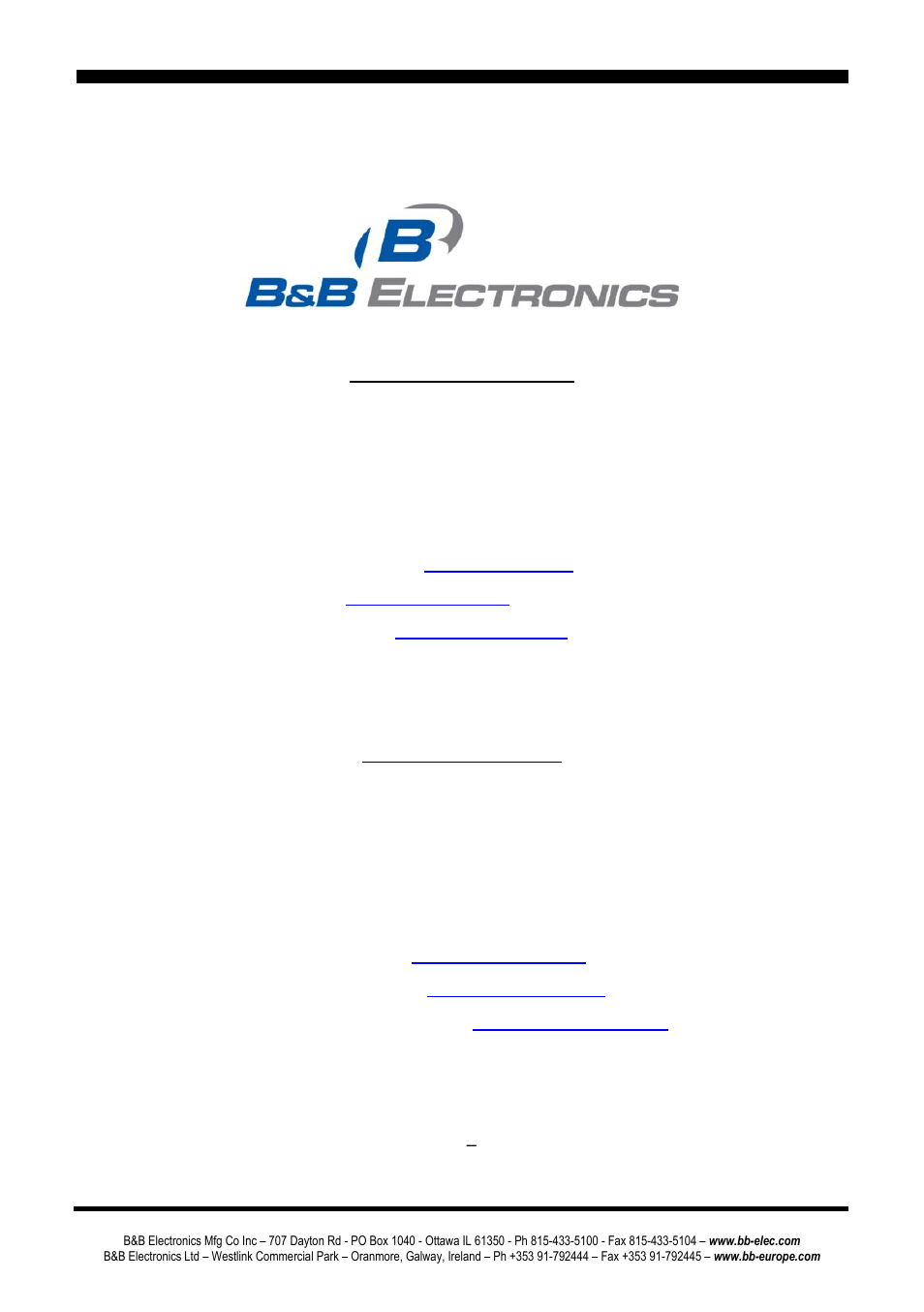 B&B Electronics PESV1A - Manual User Manual | Page 3 / 60