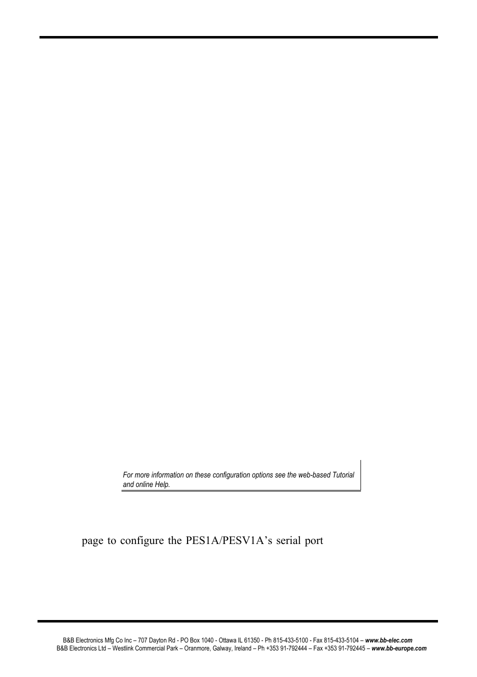Basic serial settings, Serial bridge, Terminal | Modem emulation, Custom, Apply | B&B Electronics PESV1A - Manual User Manual | Page 33 / 60