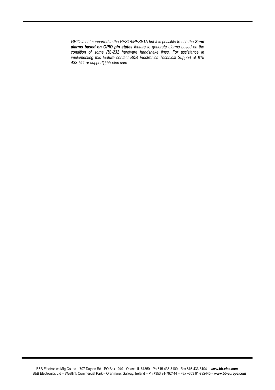 Alarm destinations | B&B Electronics PESV1A - Manual User Manual | Page 35 / 60