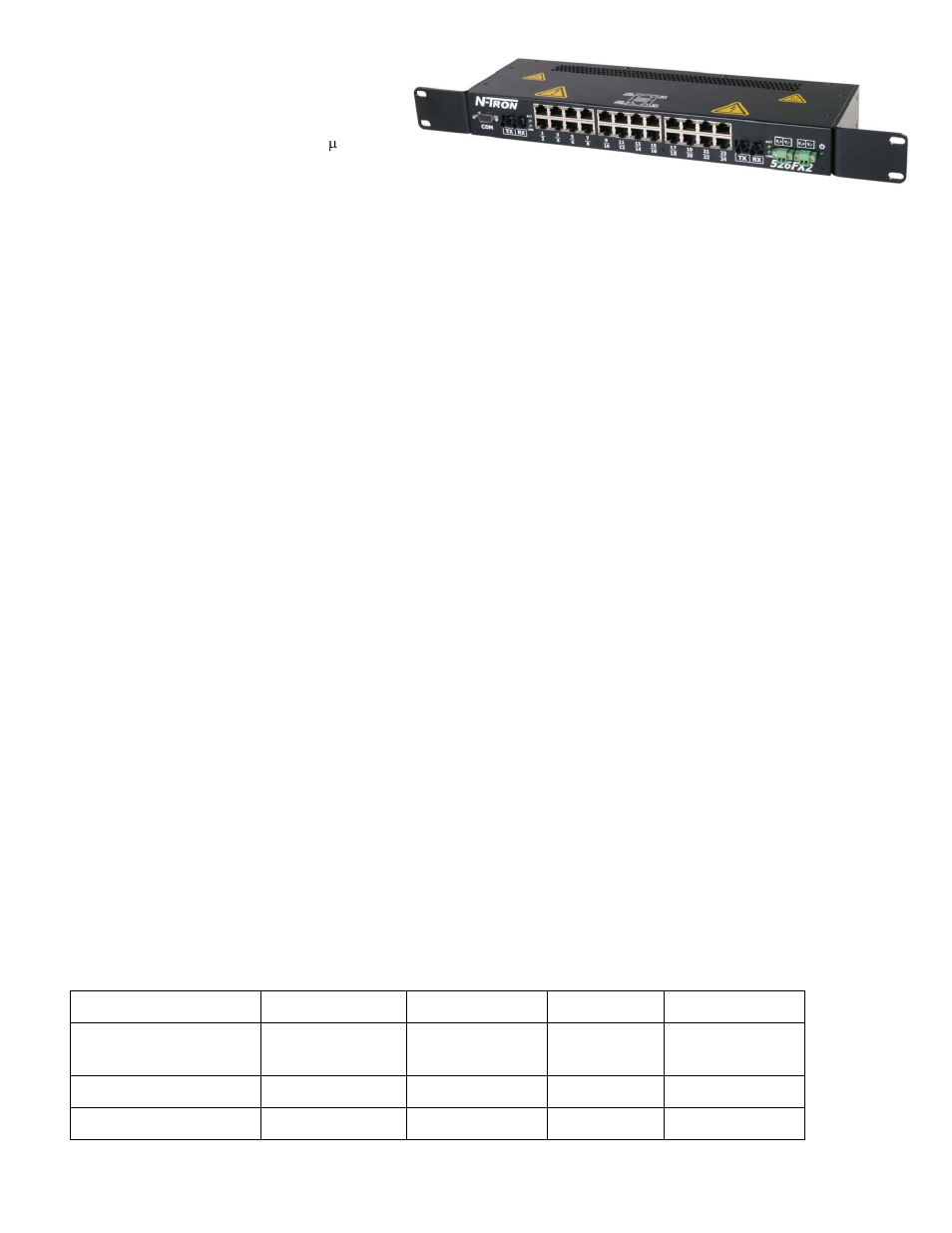 Key specifications (526fx2/fxe2) | B&B Electronics 516TX-A - Manual User Manual | Page 66 / 68