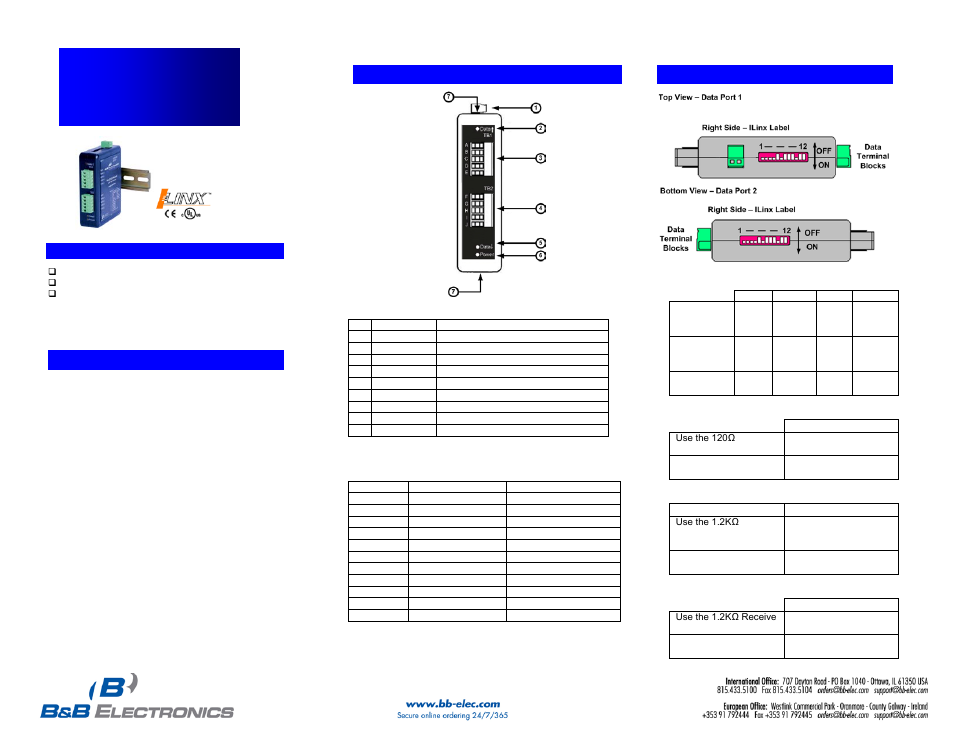 B&B Electronics 485OPDRI - Quick Start Guide User Manual | 2 pages