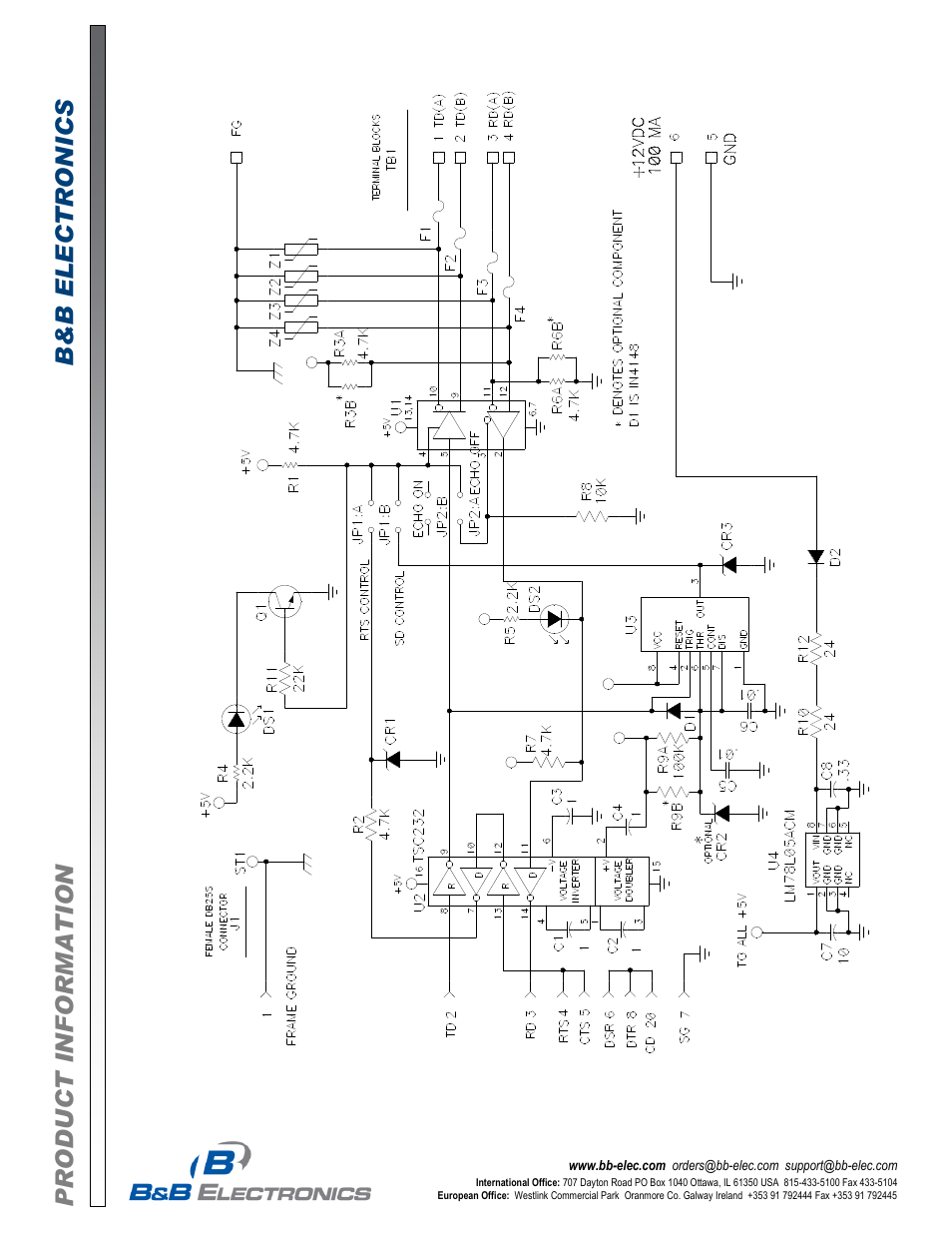 B&B Electronics 485CSP2 - Datasheet User Manual | Page 2 / 3