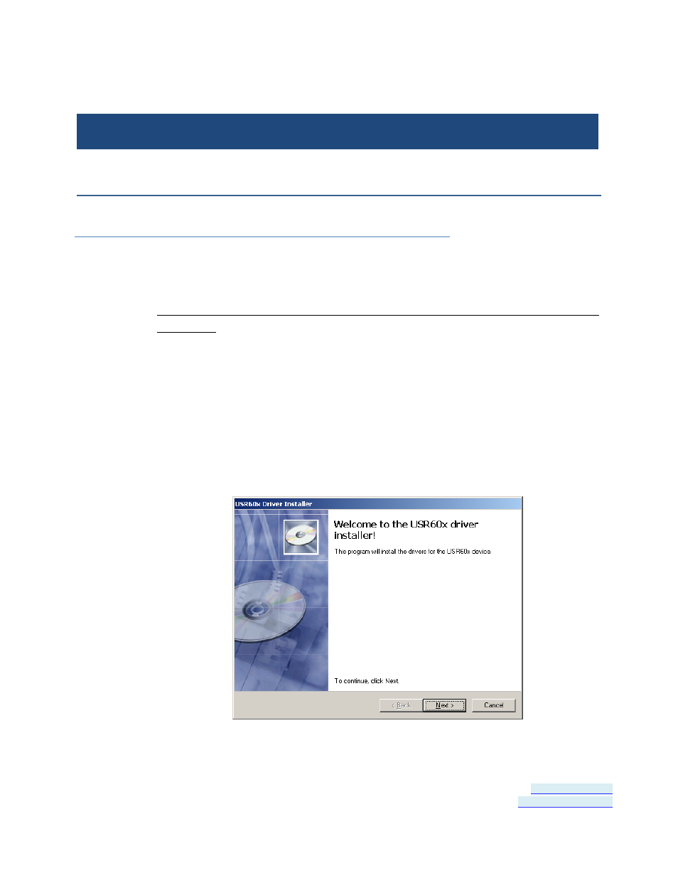 Software installation, Installing the driver, Ection | B&B Electronics USR604 - Manual User Manual | Page 13 / 45