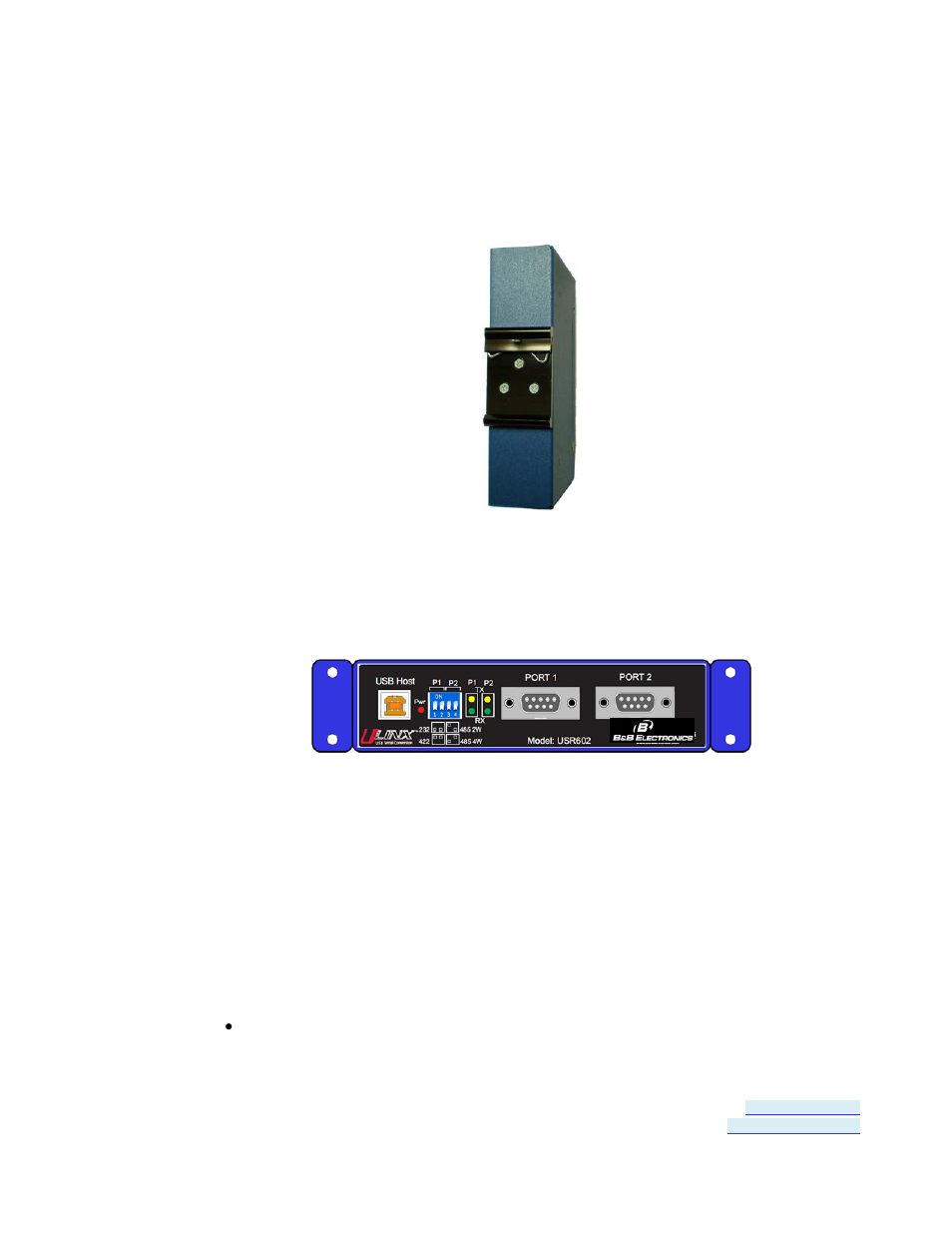 Installing and mounting the usr60x, Connecting power | B&B Electronics USR604 - Manual User Manual | Page 18 / 45