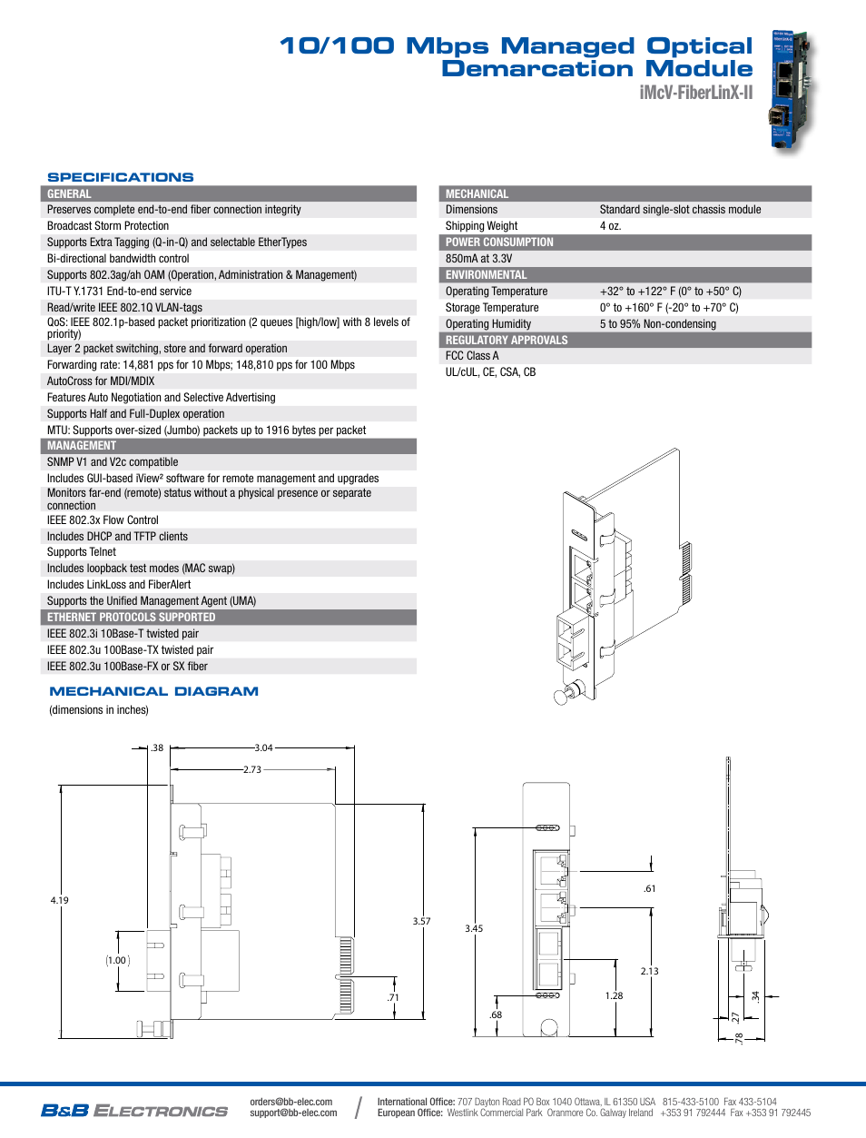 Imcv-fiberlinx-ii | B&B Electronics 856-14500-01 - Datasheet User Manual | Page 2 / 2