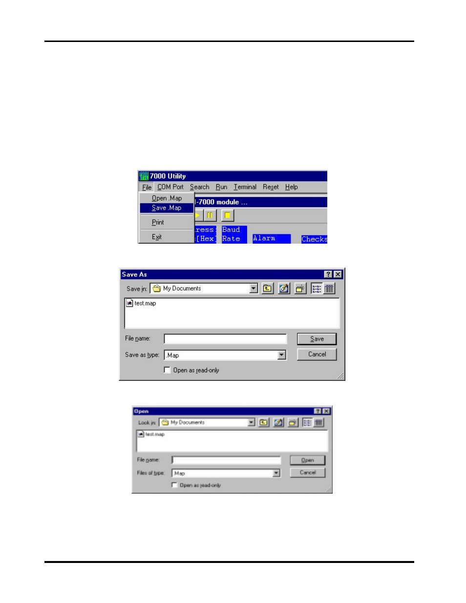 Map file operation | B&B Electronics I-7060 - Quick Start Guide User Manual | Page 23 / 56