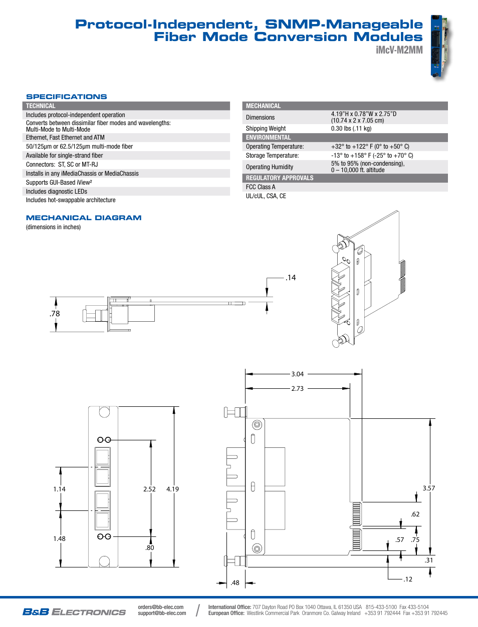 Imcv-m2mm | B&B Electronics 850-14511 - Datasheet User Manual | Page 2 / 2