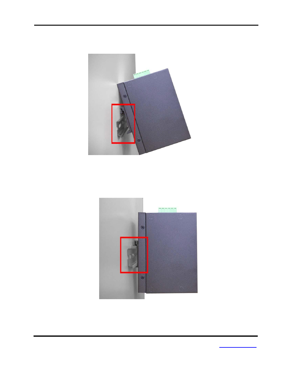 Din rail track | B&B Electronics EIR405-SFP-T - Manual User Manual | Page 16 / 22