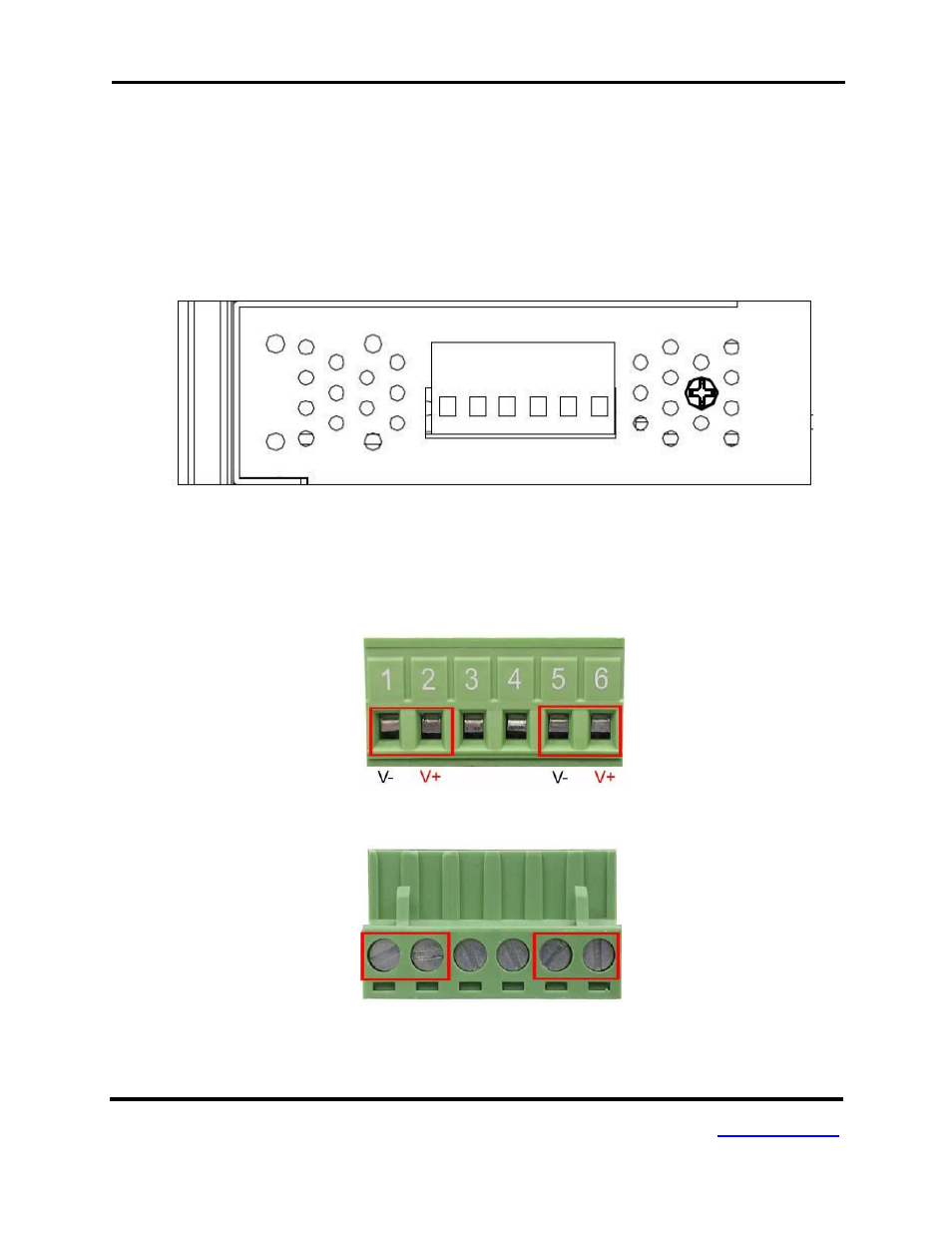 Top view, Wiring the power inputs | B&B Electronics EIR405-SFP-T - Manual User Manual | Page 7 / 22