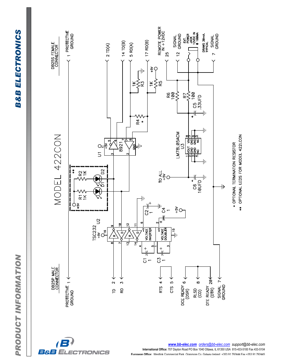 B&B Electronics 422CON - Datasheet User Manual | Page 2 / 2