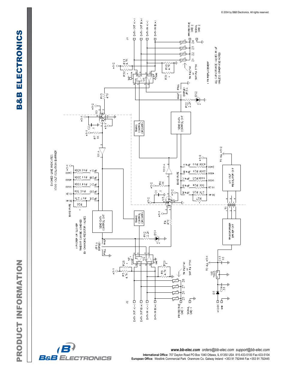 B&B Electronics 485OPB - Datasheet User Manual | Page 3 / 3